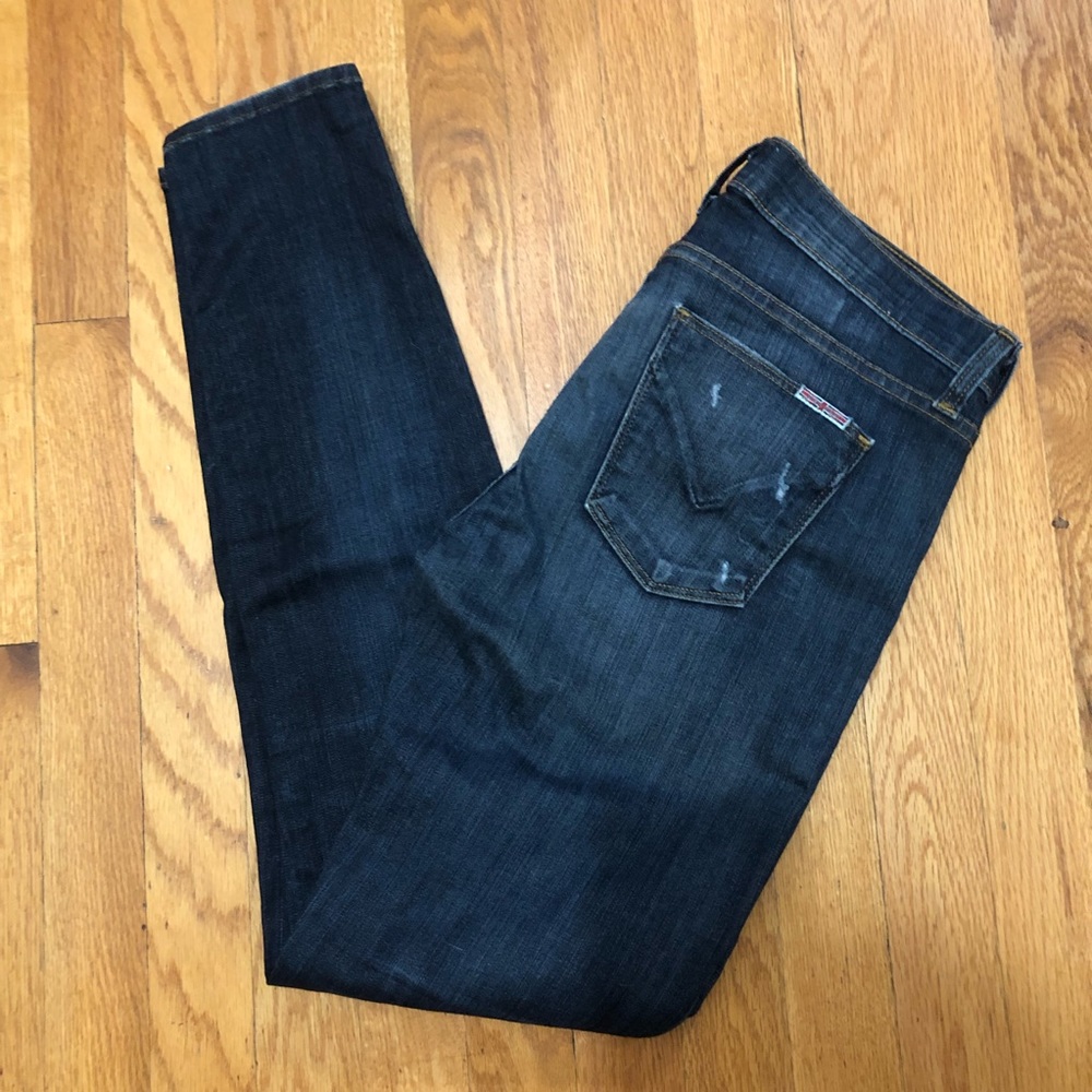 Hudson distressed ankle skinny jean